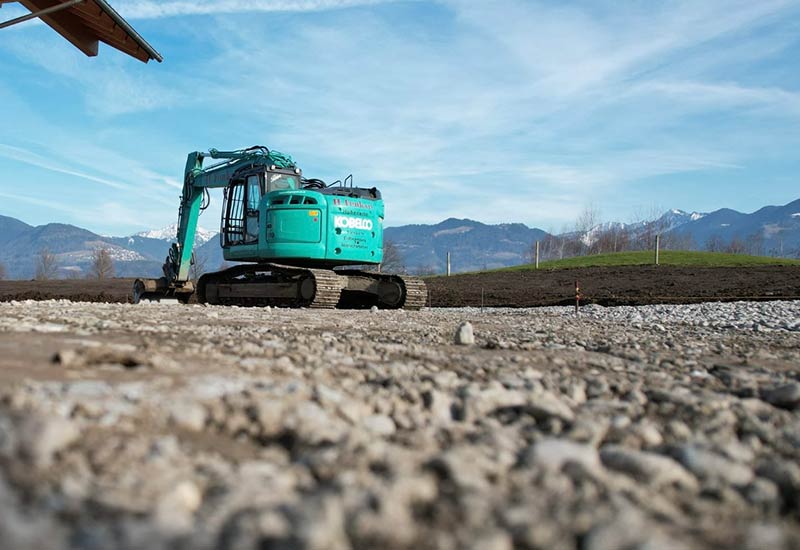 Bagger für Erdbewegung